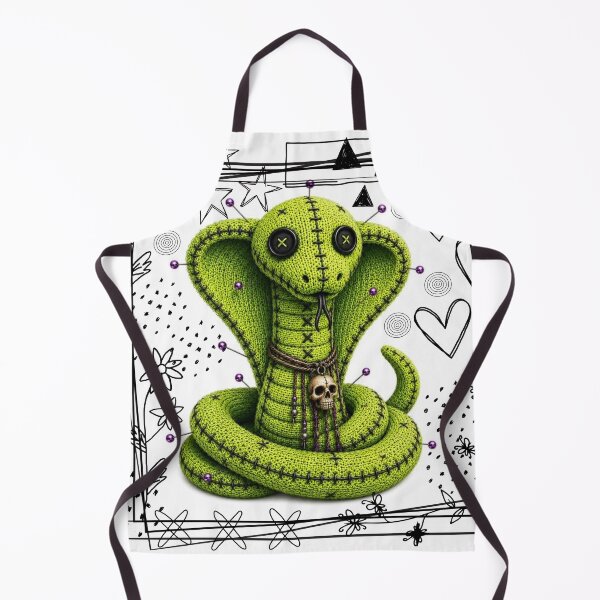 Item preview, Stitched Horror Cobra - Creepy Cute Snake White version designed and sold by CaylaTay.