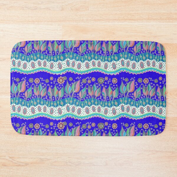 Item preview, Funky Psychedelic Garden #2 – Unique Hand-Drawn Artwork - indigo blue violet designed and sold by FUNKARIUM.