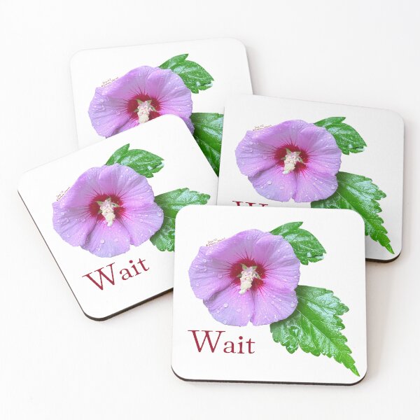 Item preview, Wait, Purple flower with leaves designed and sold by Josephine Ethereal.