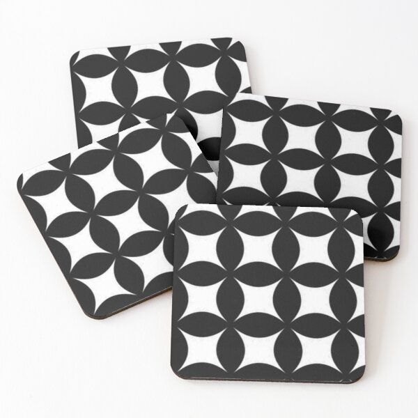 Item preview, Black and White Minimal overlapping Pattern designed and sold by ZedColors.