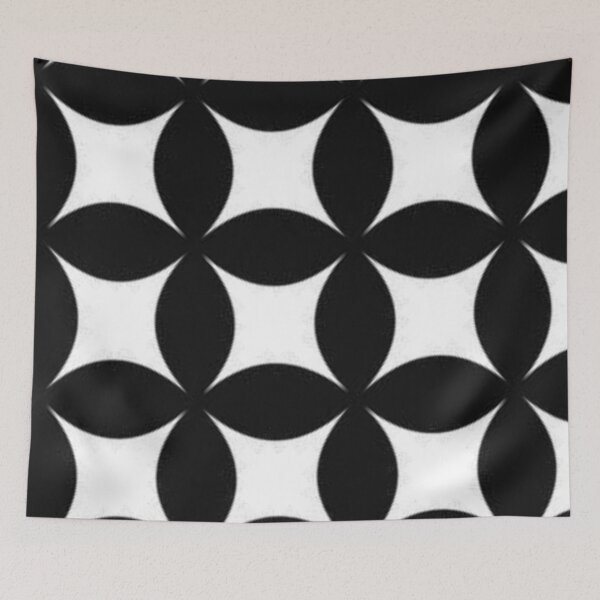 Item preview, Black and White Minimal overlapping Pattern designed and sold by ZedColors.