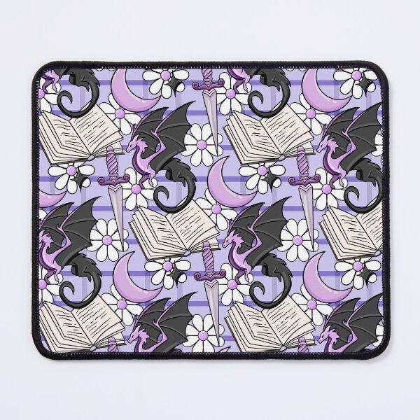 Item preview, Purple Romantasy Dragon Bookish Pattern  designed and sold by Hxrtstrings.
