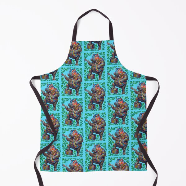 Item preview, Hippopotamus Playing Guitar designed and sold by TeeARTHY.
