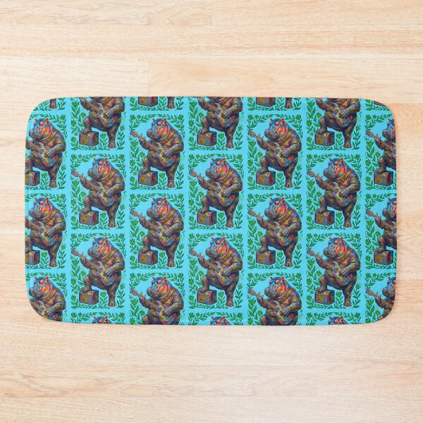 Item preview, Hippopotamus Playing Guitar designed and sold by TeeARTHY.