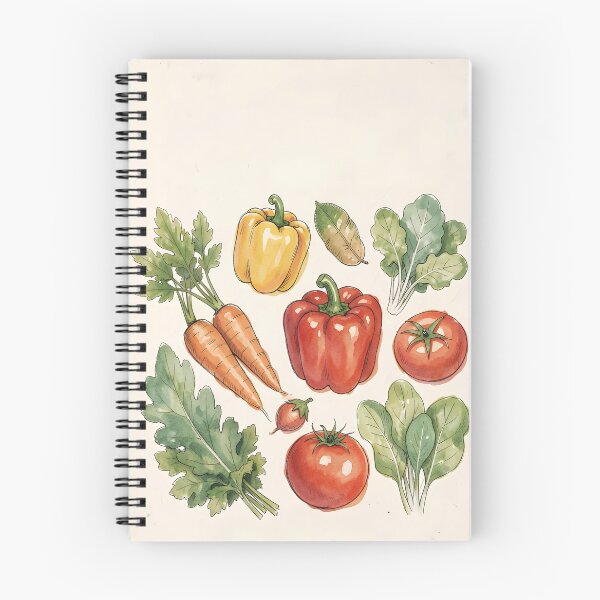 Item preview, Watercolor Vegetables on Beige Background – Rustic Botanical Kitchen Design designed and sold by EmeraldeaArt.