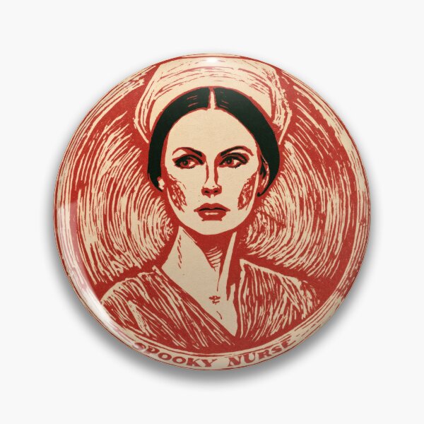 Item preview, Sticker - Decal - T-shirt: Spooky Nurse – Vintage Horror Medical Poster designed and sold by ForeverPrintsOK.