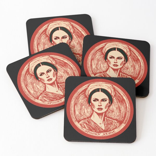 Item preview, Sticker - Decal - T-shirt: Spooky Nurse – Vintage Horror Medical Poster designed and sold by ForeverPrintsOK.