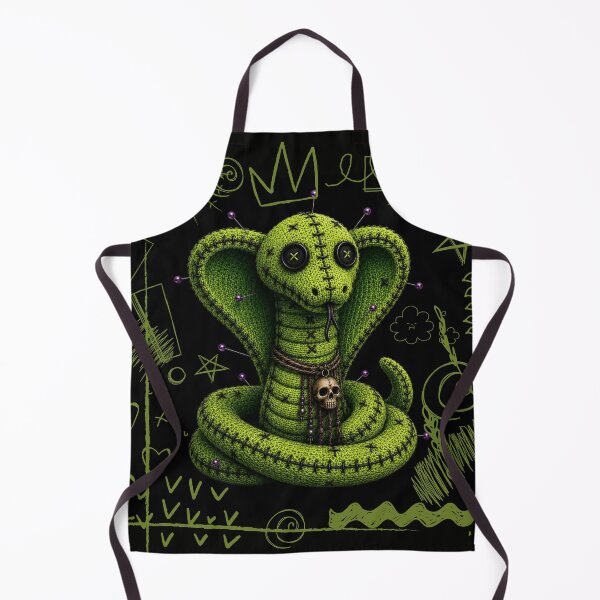 Item preview, Stitched Horror Cobra - Creepy Cute Snake Black version designed and sold by CaylaTay.
