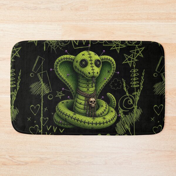 Item preview, Stitched Horror Cobra - Creepy Cute Snake Black version designed and sold by CaylaTay.