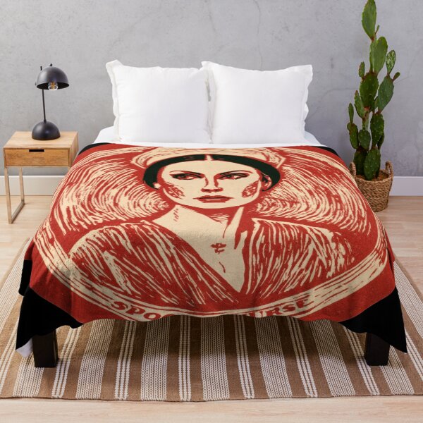 Item preview, Sticker - Decal - T-shirt: Spooky Nurse – Vintage Horror Medical Poster designed and sold by ForeverPrintsOK.