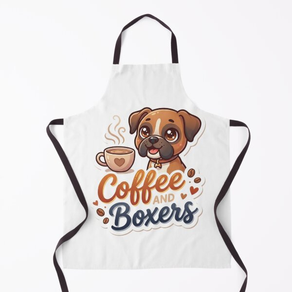 Item preview, Coffee and Boxers Cute Boxer Dog and Coffee Lover Illustration designed and sold by DariaOltes.