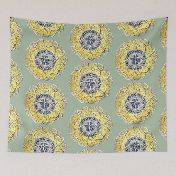 Item preview, Retro Science - Haeckel Vintage Art -  Polycyttaria - Sage Green designed and sold by FUNKARIUM.