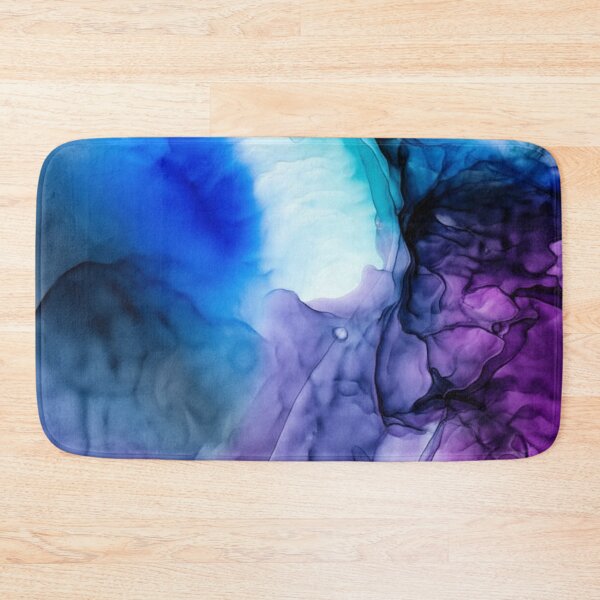 Item preview, Blue and purple Flowing Abstract Painting designed and sold by Differenceee.