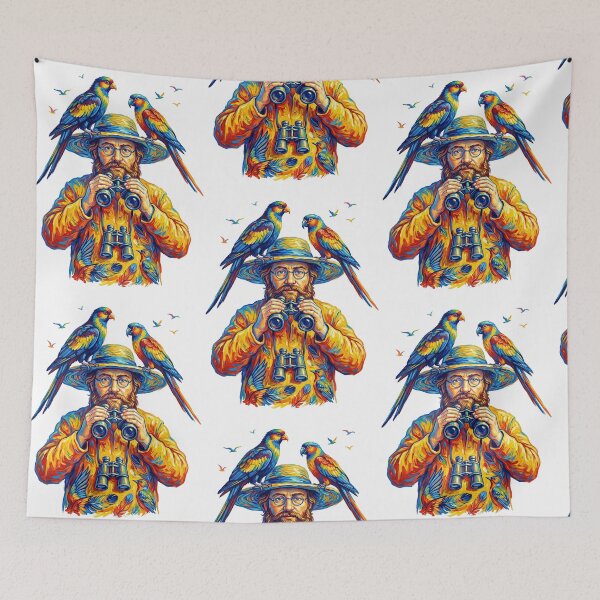 Item preview, Colorful Tropical Macaw Parrot birdwatching designed and sold by TeeARTHY.