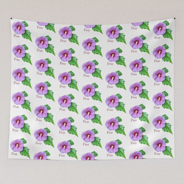 Item preview, Pray, Purple flower with leaves designed and sold by Josephine Ethereal.