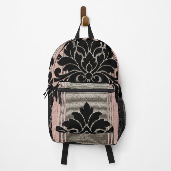 Item preview, Pink & Silver Striped Damask - Black Border designed and sold by DesignsByPrnces.