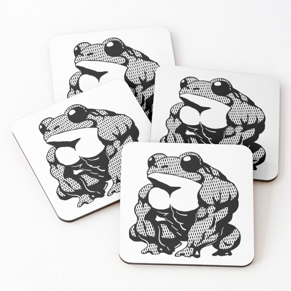 Item preview, Buff Frog Bodybuilder Linocut Style Print designed and sold by Alan Javier Cordoba Espinosa.
