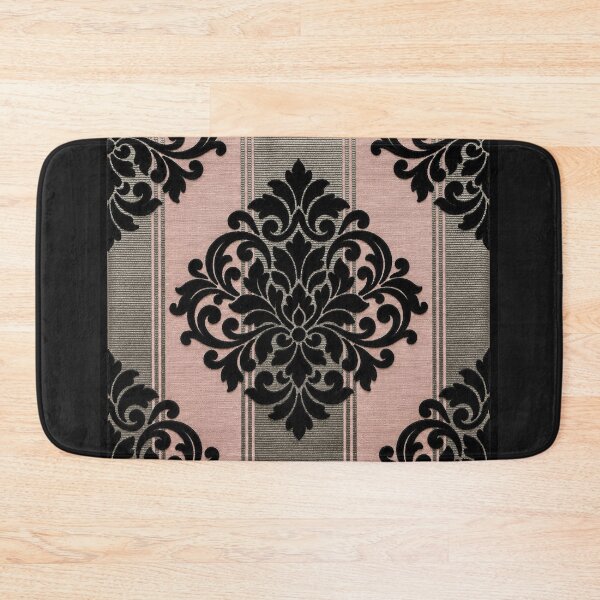 Item preview, Pink & Silver Striped Damask - Black Border designed and sold by DesignsByPrnces.