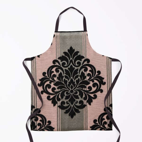 Item preview, Pink & Silver Striped Damask - Black Border designed and sold by DesignsByPrnces.