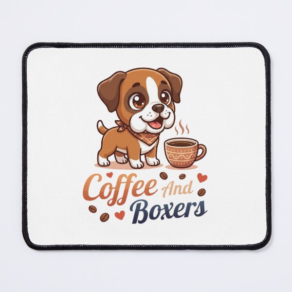 Item preview, Cute Boxer Dog with Coffee Cup and Coffee Lover Quote designed and sold by DariaOltes.