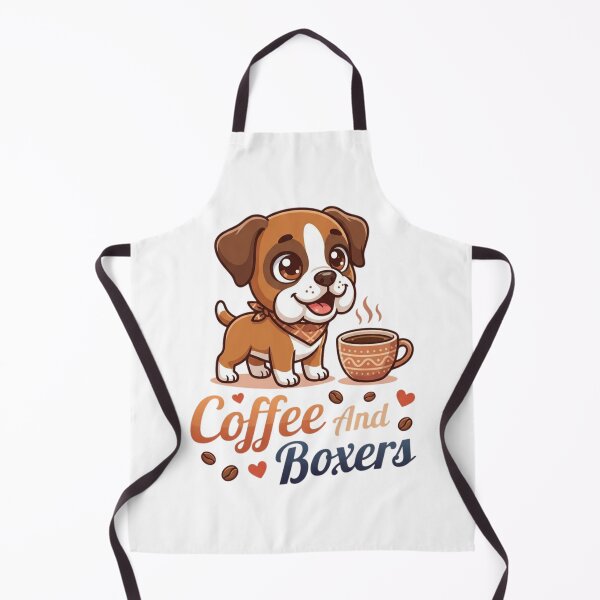 Item preview, Cute Boxer Dog with Coffee Cup and Coffee Lover Quote designed and sold by DariaOltes.