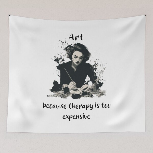 Item preview, Art Because Therapy Is Too Expensive | Dark Gothic Woman Artist T-Shirt & Gifts designed and sold by ShadowGlareArt.