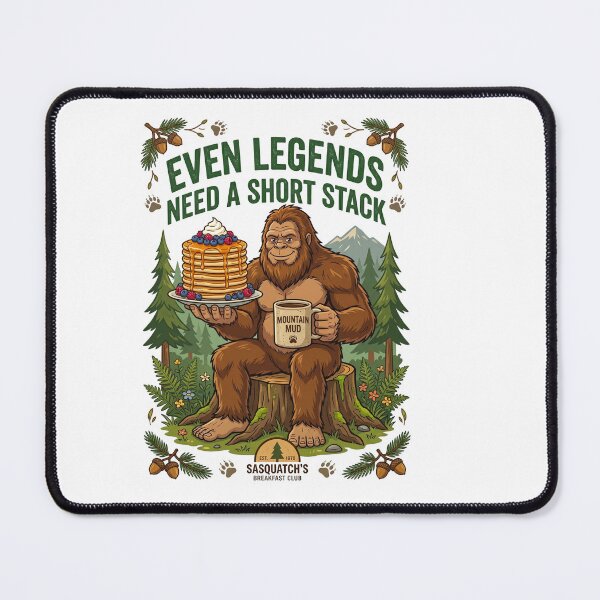 Item preview, Funny bigfoot pancakes and coffee designed and sold by TeeARTHY.