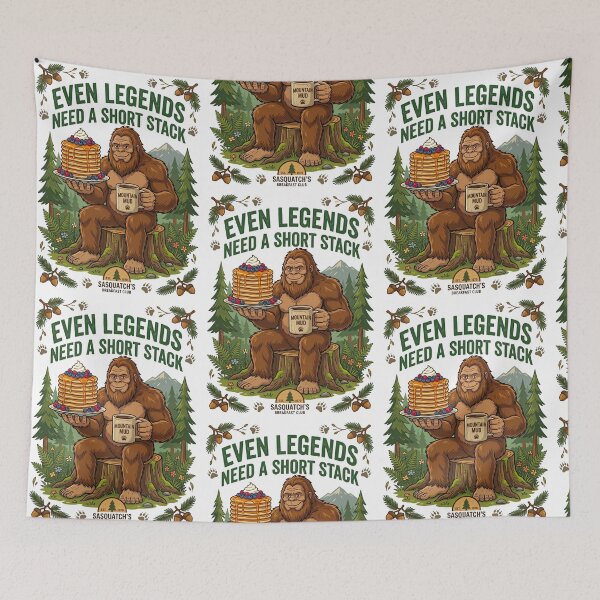 Item preview, Funny bigfoot pancakes and coffee designed and sold by TeeARTHY.