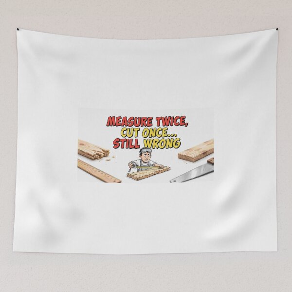 Item preview, Measure Twice Cut Once Still Wrong - DIY Funny Quote designed and sold by Petringo.