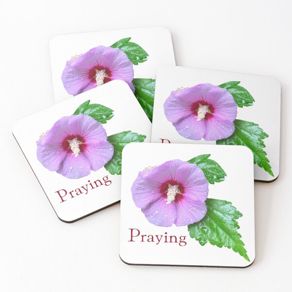 Item preview, Praying, Purple flower with leaves designed and sold by Josephine Ethereal.