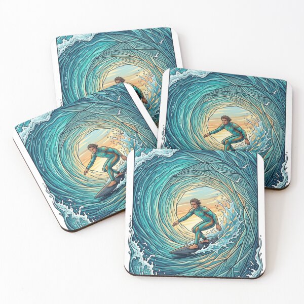 Item preview, The Infinite Barrel Tropical Surf Art designed and sold by VØRX.