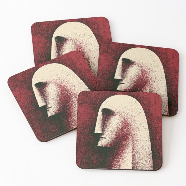 Item preview, Minimalist Burgundy Profile Abstract Wall Art designed and sold by SlowRegardArt.