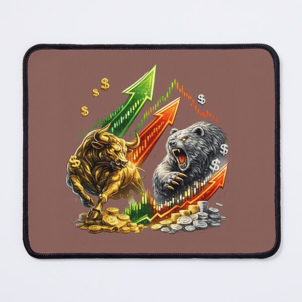 Item preview, Bull vs Bear Market Trading Design Stock Market Investor Finance Art. designed and sold by LunaPrintCo.