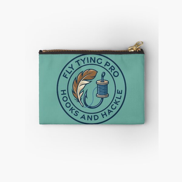 Item preview, Fly Tying Illustration logo style "Fly Tying Pro, Hooks and Hackle". designed and sold by Art-Horizon.
