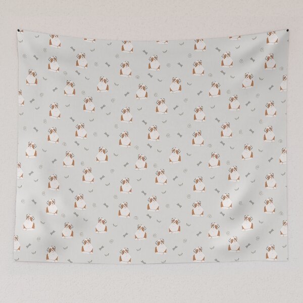 Item preview, Minimalist Flat Design Australian Shepherd Dog Grey Pattern designed and sold by svitlaarty.