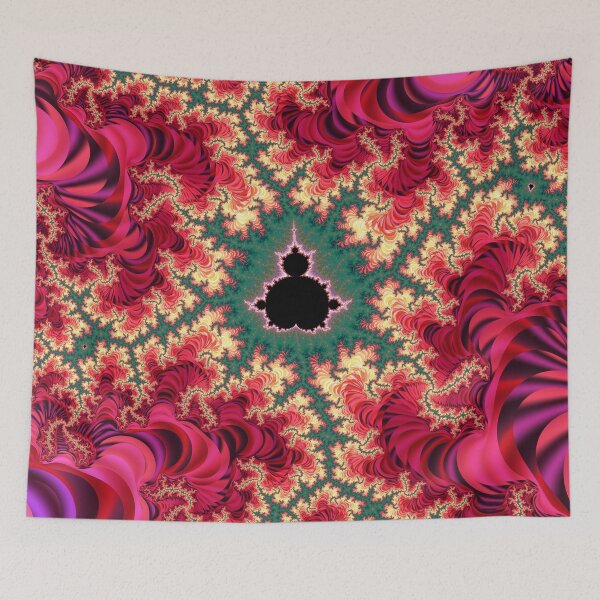 Item preview, Mandelbrot Fractal Zoom Pink Crimson Mathematical Art designed and sold by pinkal.