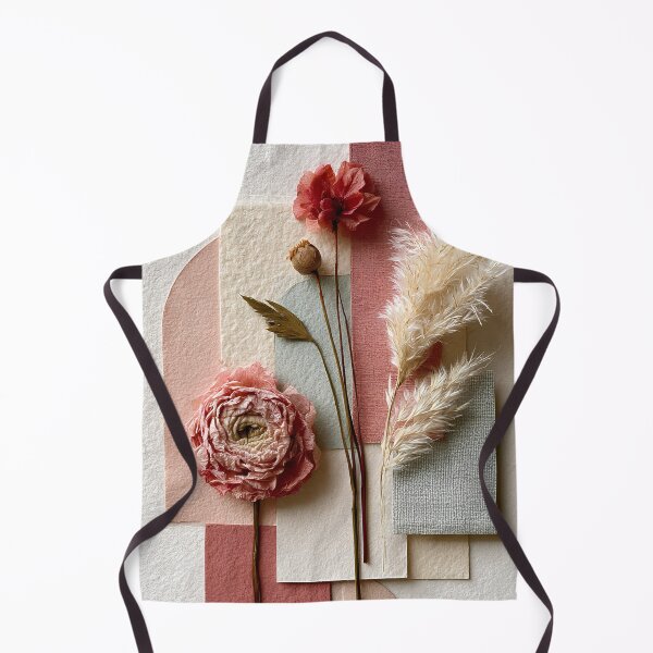 Item preview, Boho Pink Ranunculus Floral Collage Abstract Art designed and sold by daila70.