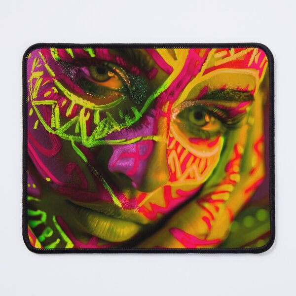Item preview, Fantasy Female Face With Tattoo Close-Up Photo Art designed and sold by DEC02.