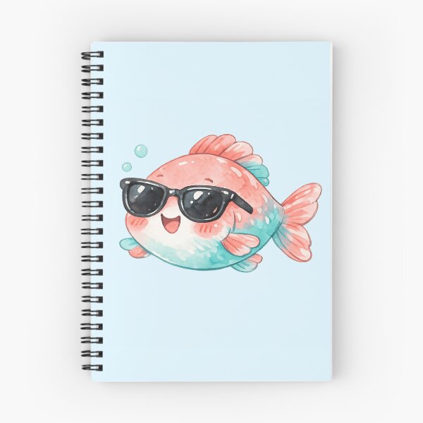 Item preview, Cool Summer Fish – Cute Kawaii Ocean Character designed and sold by DariaCraft.