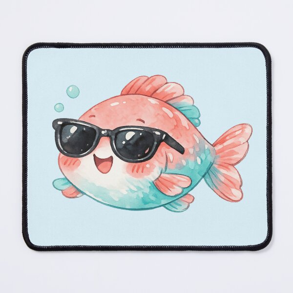 Item preview, Cool Summer Fish – Cute Kawaii Ocean Character designed and sold by DariaCraft.