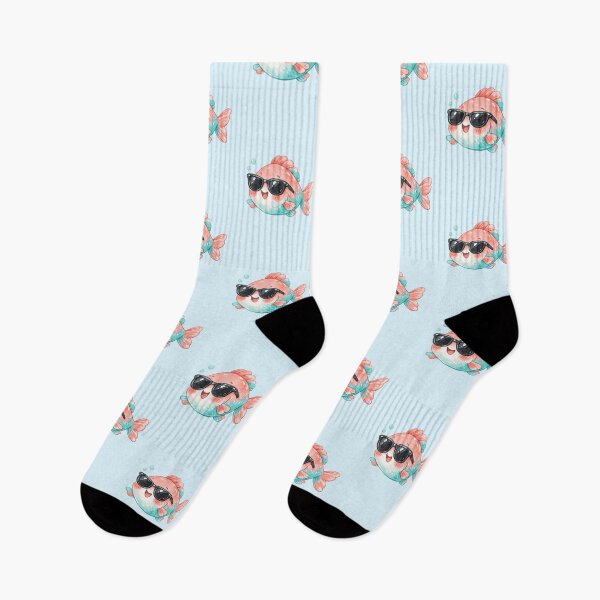 Artikelvorschau, Cooler Sommerfisch – Niedliche Kawaii-Ozeanfigur entworfen und verkauft von DariaCraft.