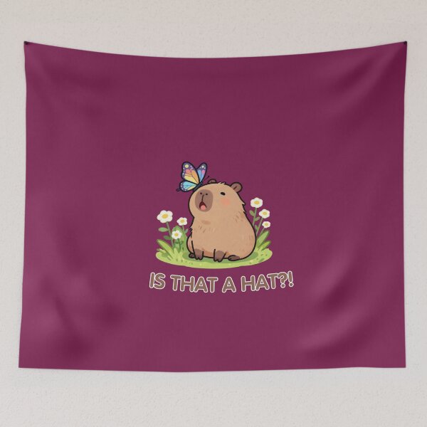 Item preview, Is That a Hat?! Funny Capybara Design designed and sold by BCapybara.