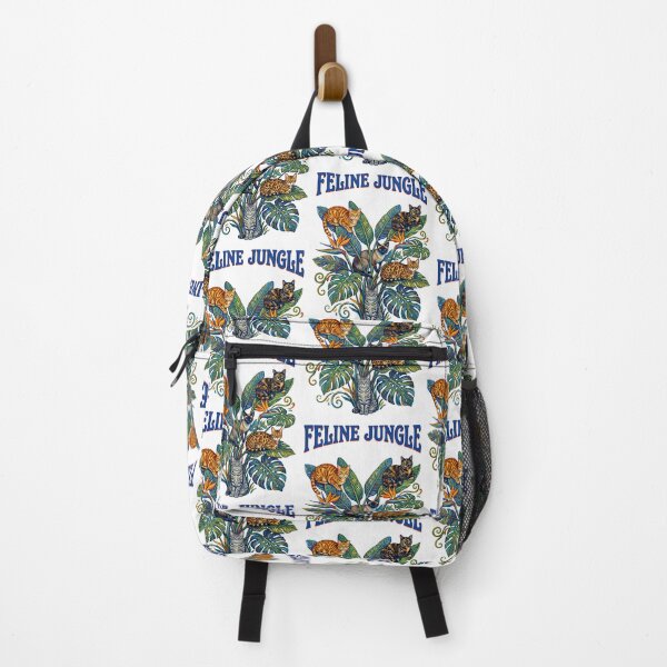 Item preview, Feline Jungle Cats Botanical Pattern designed and sold by TeeARTHY.