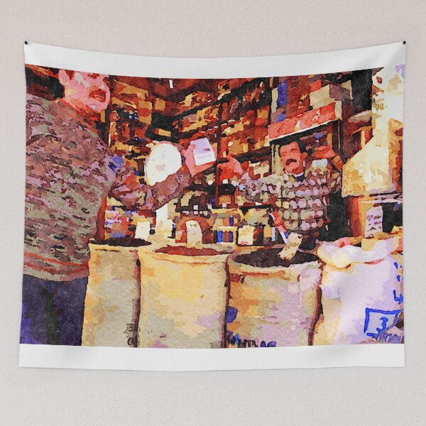 Item preview, Aleppo: buyer and seller in the grocery store designed and sold by Giuseppe Cocco.