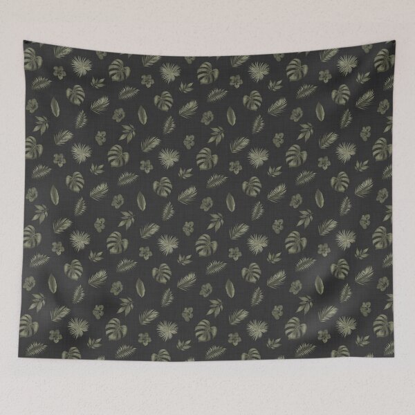 Item preview, Midnight Muted Sage and Moss Green Micro Botanical Ditsy Foliage Pattern  designed and sold by chrisdembinski.