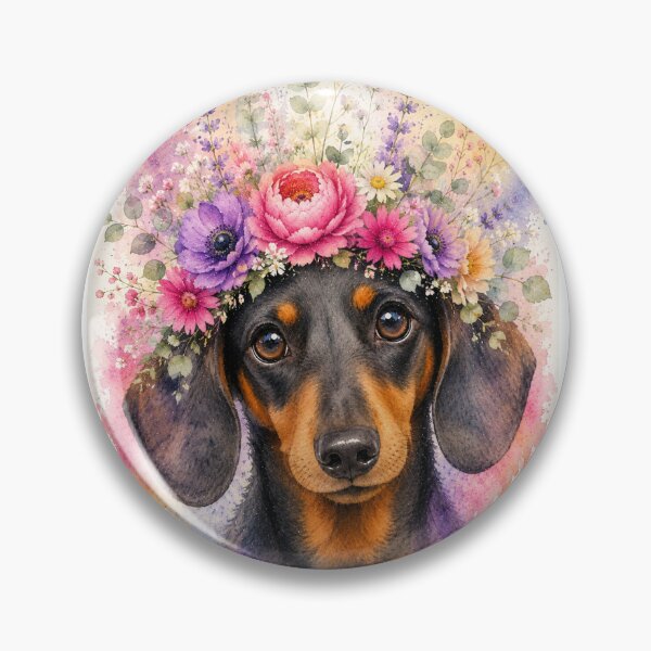 Item preview, Floral Dachshund designed and sold by Weird & wonderful .
