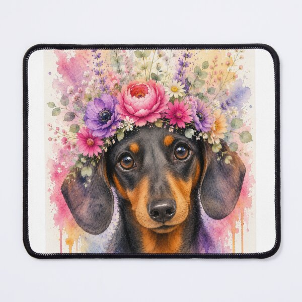 Item preview, Floral Dachshund designed and sold by Weird & wonderful .