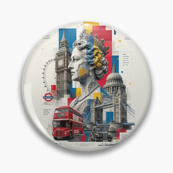 Item preview, London Urban Collage Modern Travel Poster designed and sold by AtuqStudio.