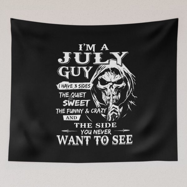 Item preview, Im A July Guy I Have 3 Sides Grim Reaper Birthday Skull designed and sold by Ali-printshop.
