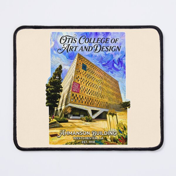 Item preview, Otis College Ahmanson Building Textured Oil Impression Painting designed and sold by EvergreenPark - Tee Studio.